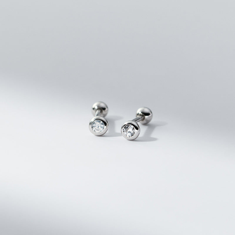 Lodge Sterling Sier Round Beads Thread Earrings