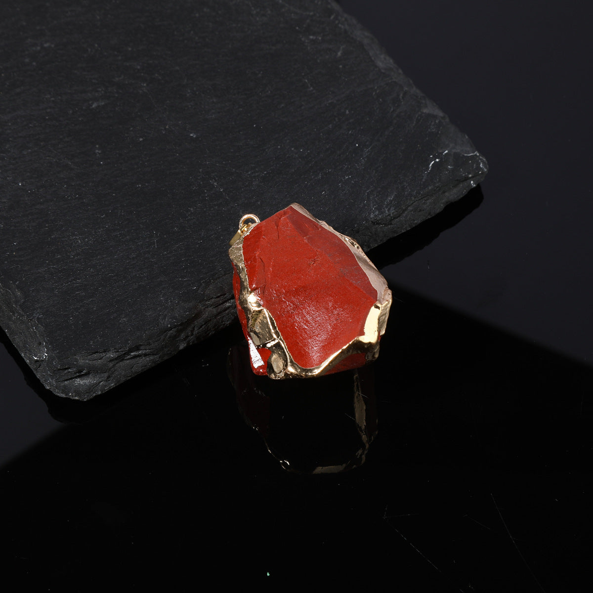 Natural Stone Gilding Side Rough Pink Purple White Crystal Pendants