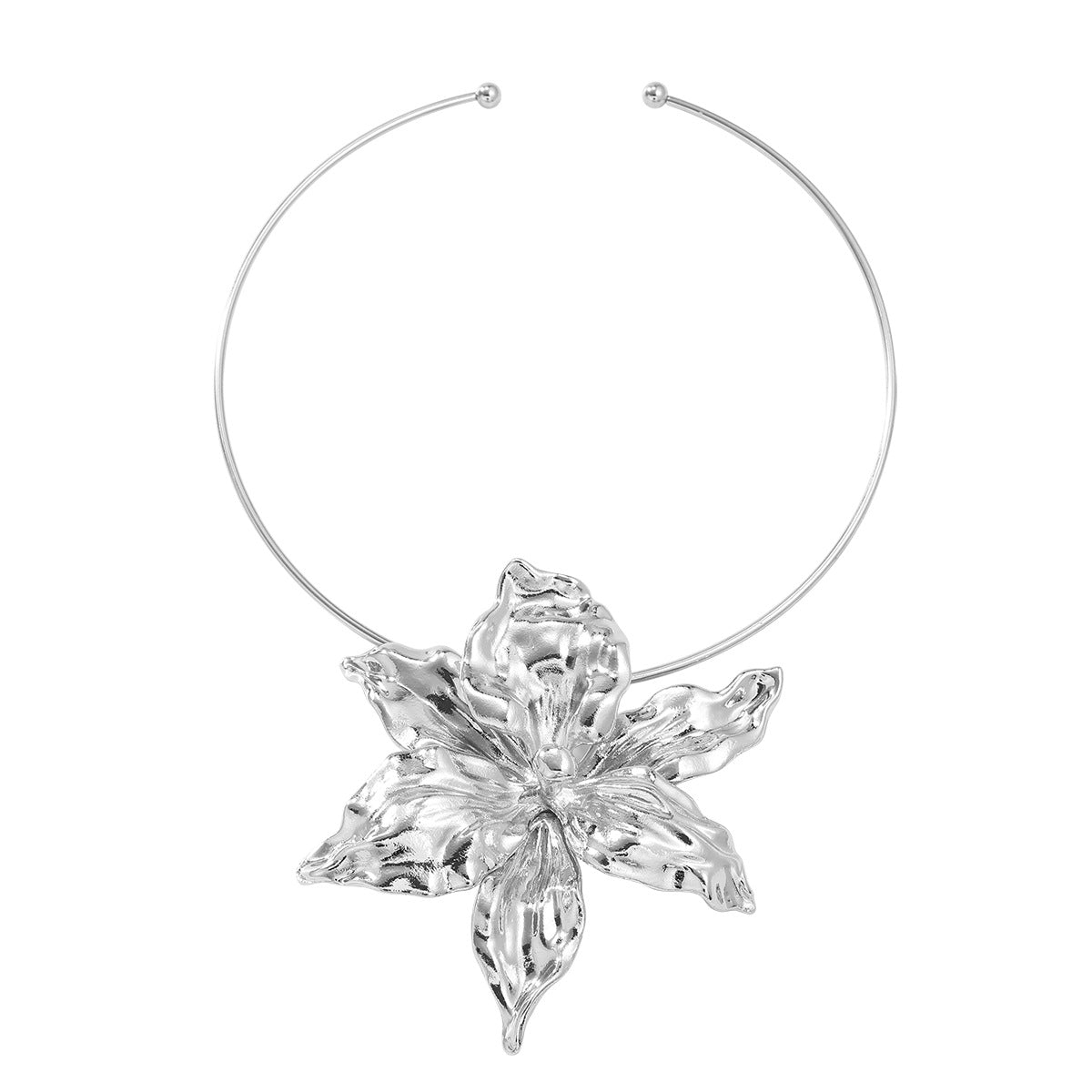 Women's Summer Alloy Flower Hip Hop Trendy Beautiful Necklaces