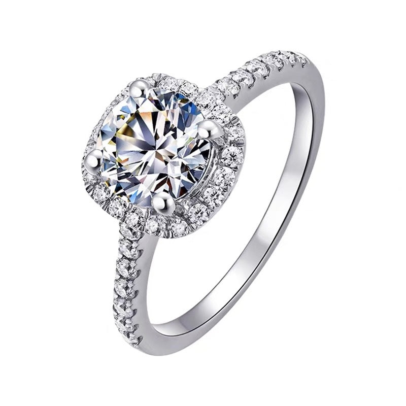 Sugar Cube Karat Proposal Rhinestone Zircon Valentine's Day For Ring