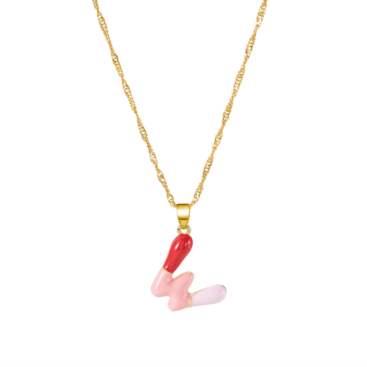Letter Fashionable Dopamine Color Bubble Clavicle Necklaces