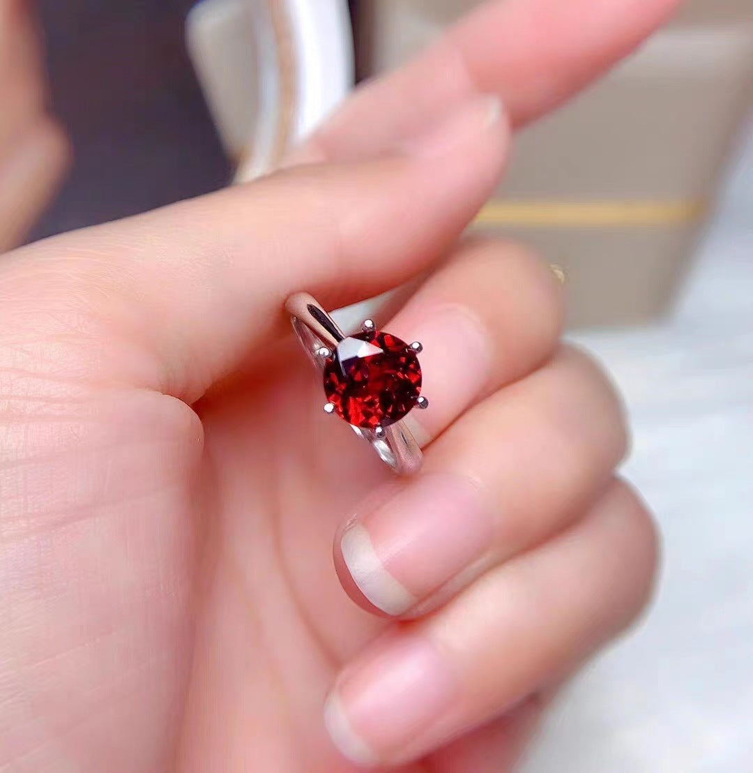 Women's Diamond Simple Couple Moissanite Proposal Wedding Rings