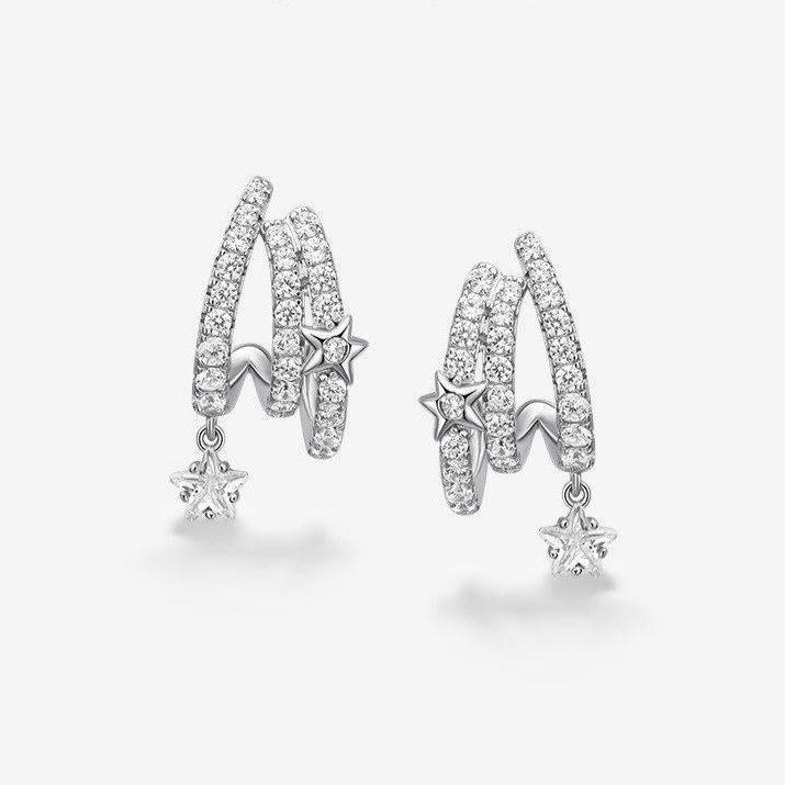 Bright Meteor Shiny Ear Clip Light Luxury Rings
