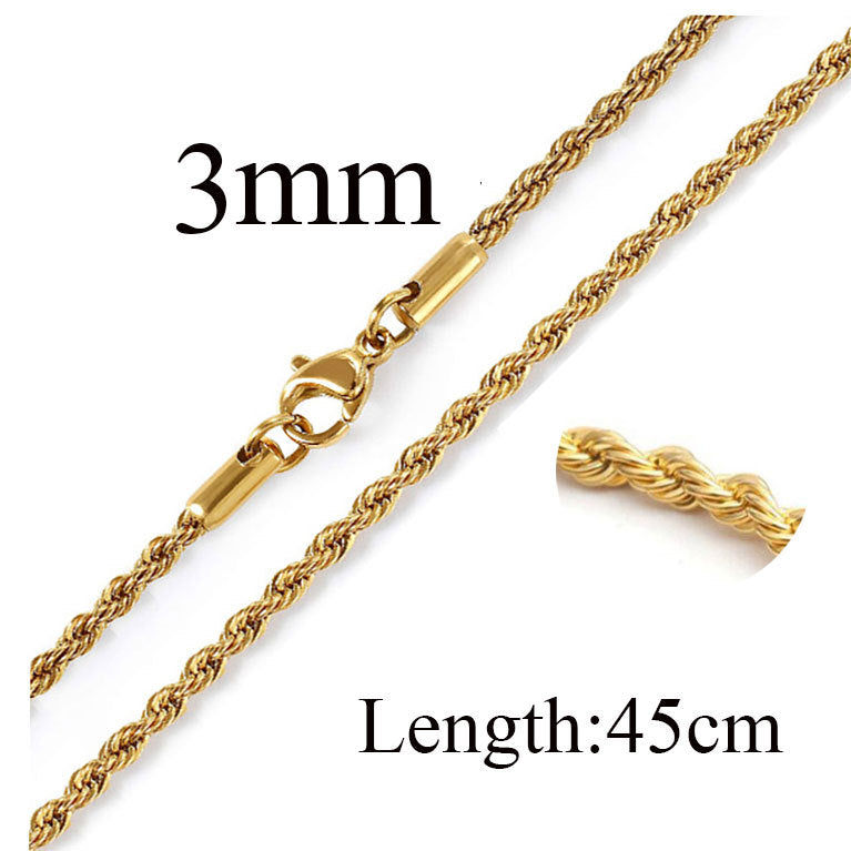 Innovative Simple Stainless Steel Twist Fashion Necklaces