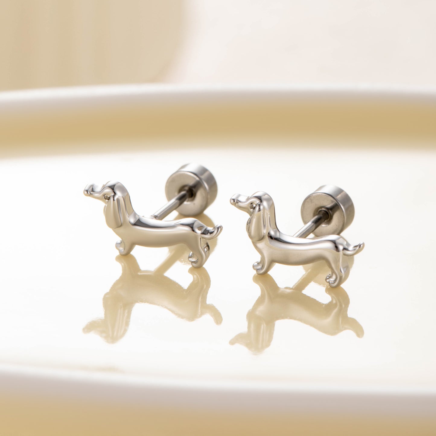 Henson Titanium Steel Ear Bone Cute Earrings