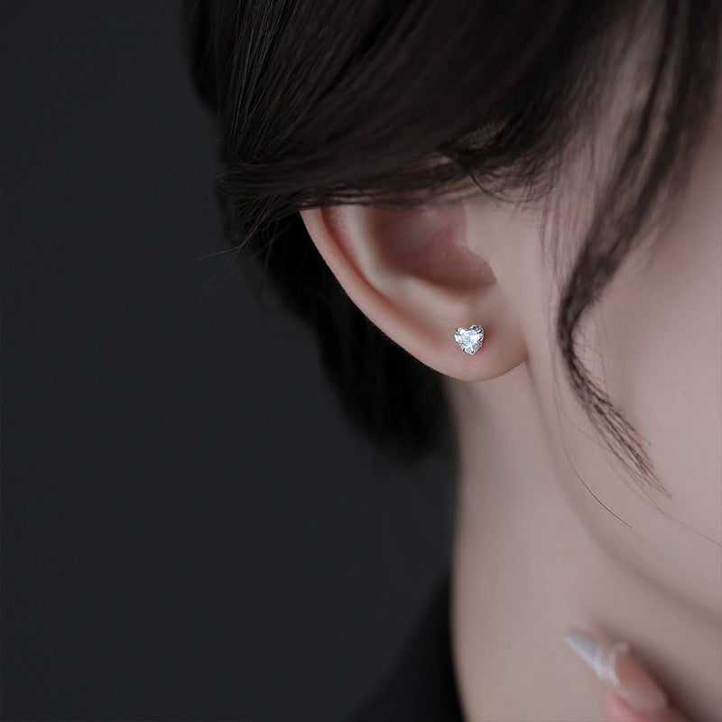 Love Heart Design Exquisite Twin Heart-shaped Earrings