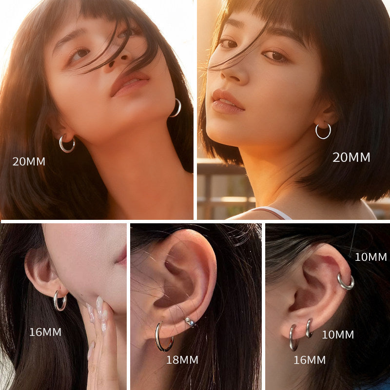 Sier Ear Pin Premium Simple Sterling Clips No Need To Earrings
