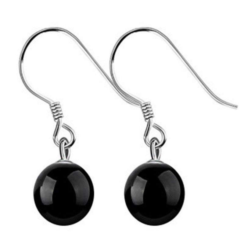 Women's Korean Style Sterling Sier Agate Trendy Ear Hook