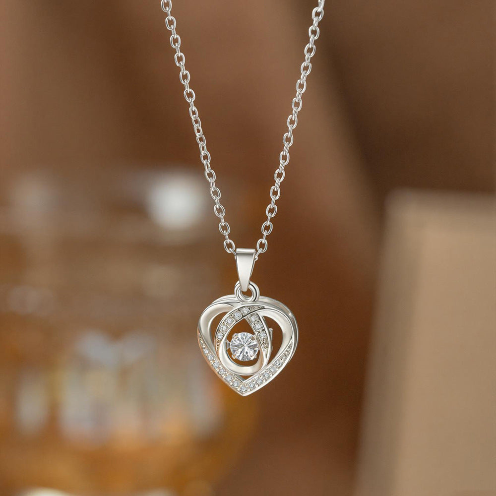 Women's Loving Heart Zircon For Light Luxury Minority Design High-grade Clavicle Necklace