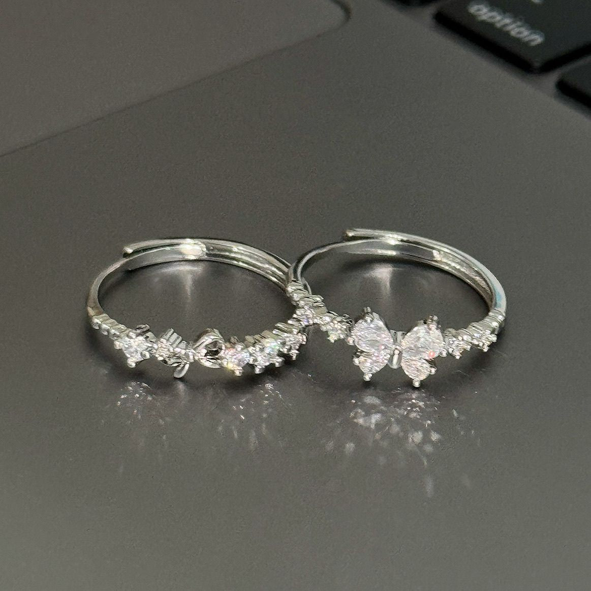 Couple Super Fairy Two People Design Birthday Rings