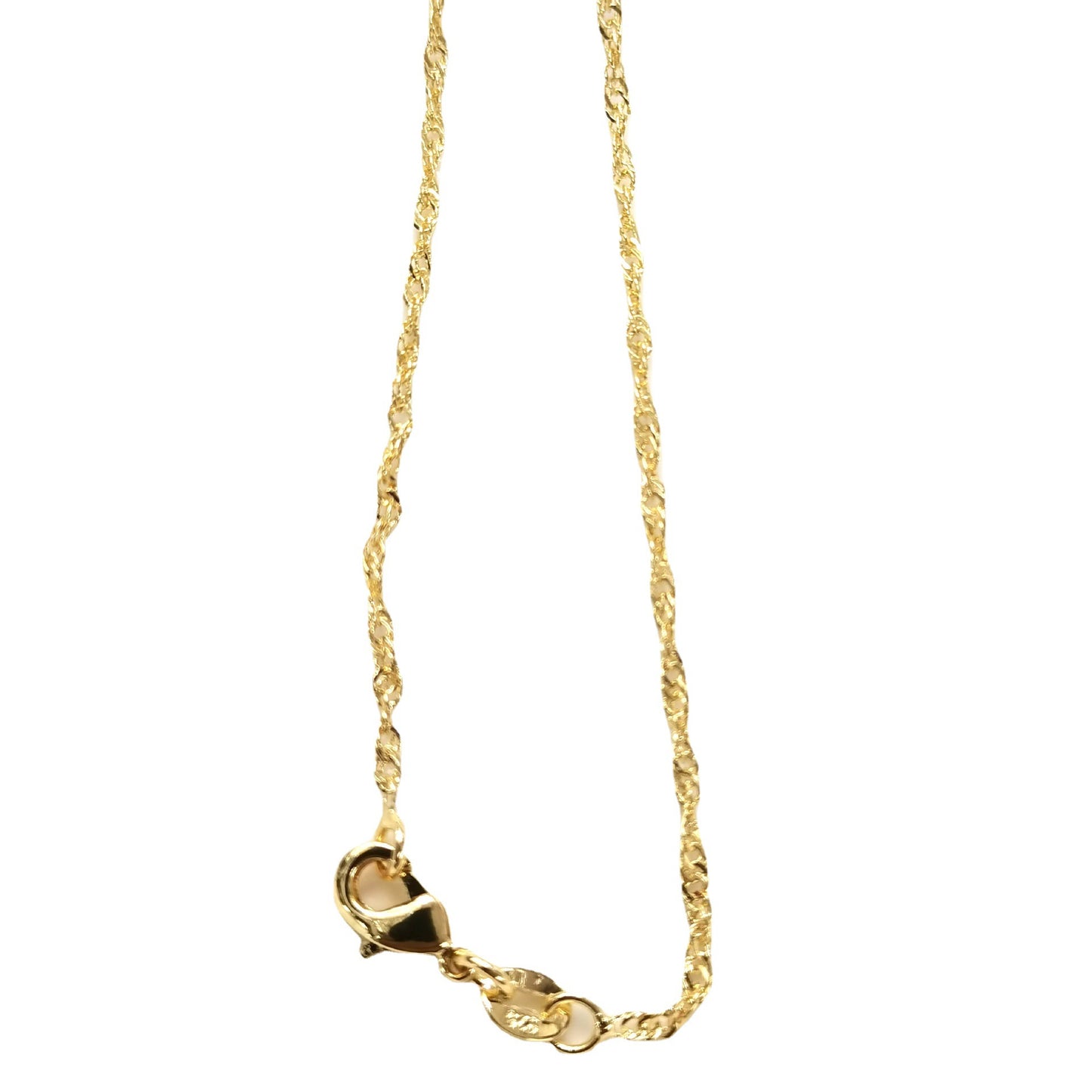 Gilded O-shaped Chain Box Water Wave Gold-plated Necklaces