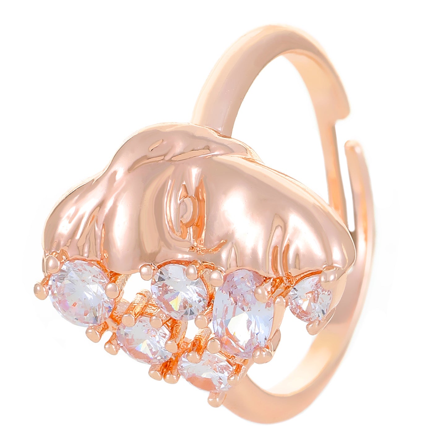 Love Cross Open Female Special Interest Rings