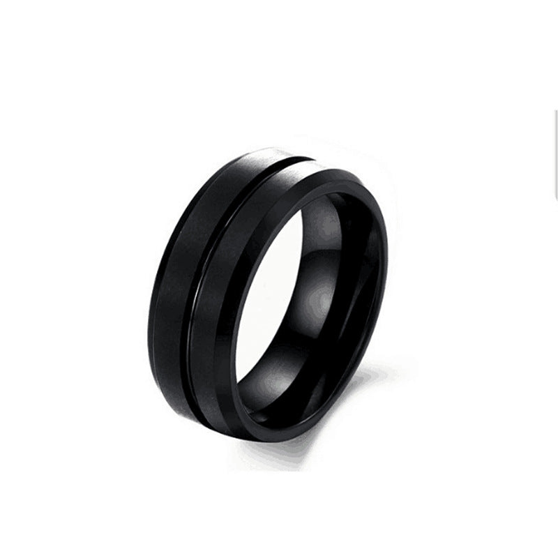 Men's Titanium Steel Fashion Stainless Hand Jewelry Rings