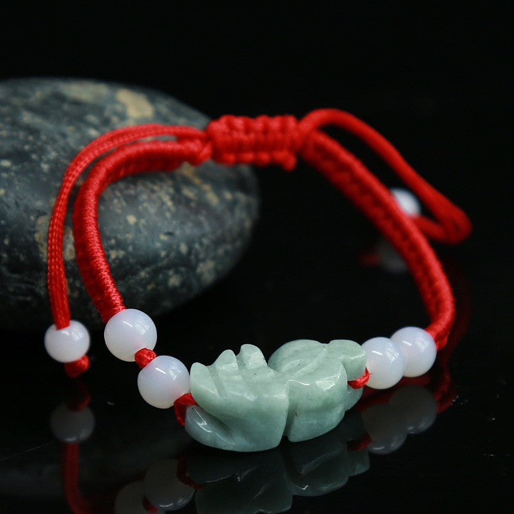 Jade Red Rope Wrist String Hand-woven Bracelets