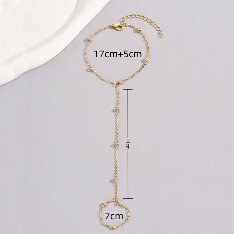 Metal Beads Female Simple Cold Style Imitation Pearl Bracelets