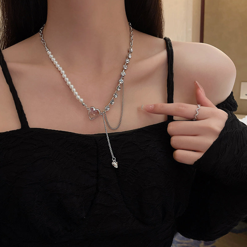 Women's Attractive Fashionable Pearl Clavicle Love Necklaces