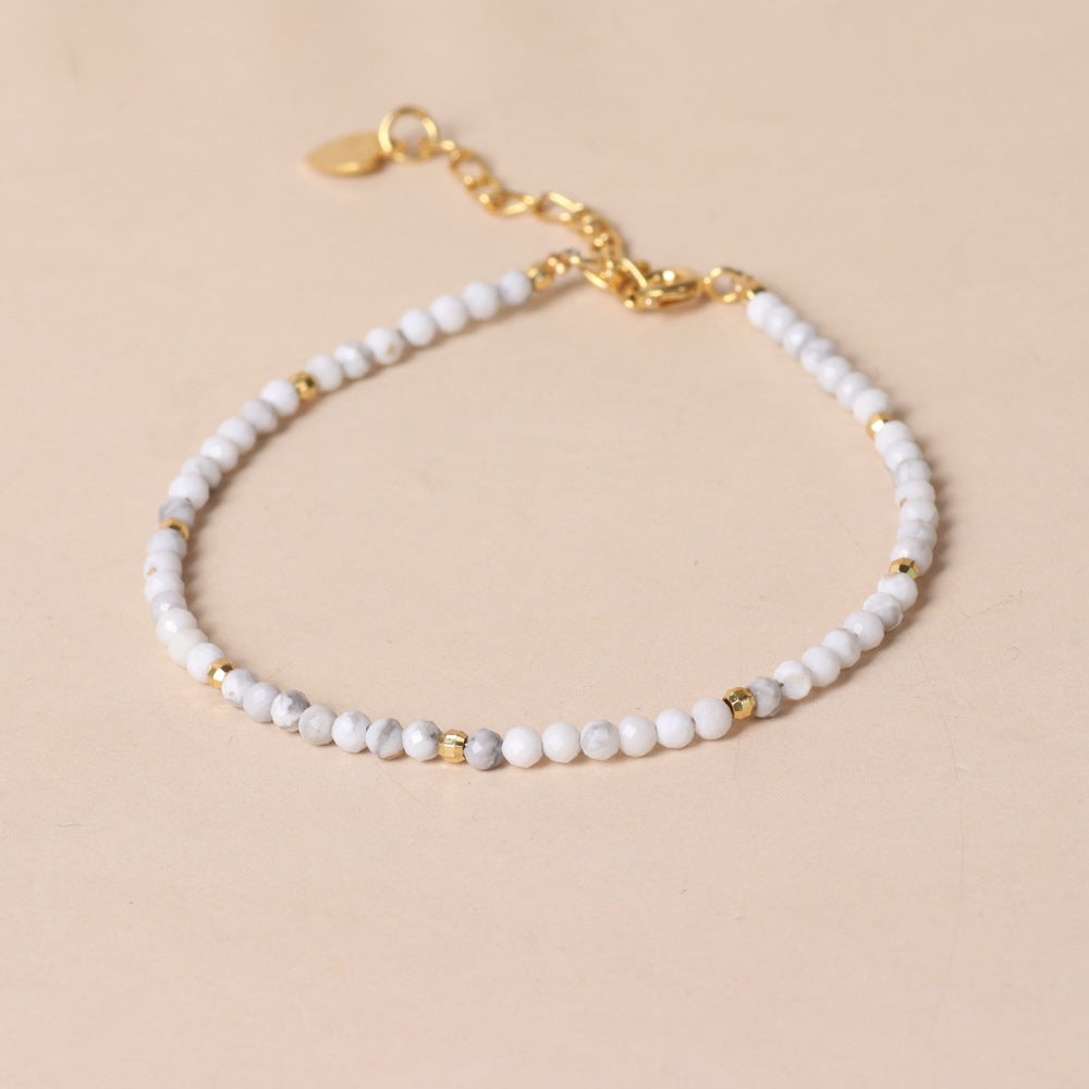Fine Natural Stone Surface Cutting Beads Bracelets