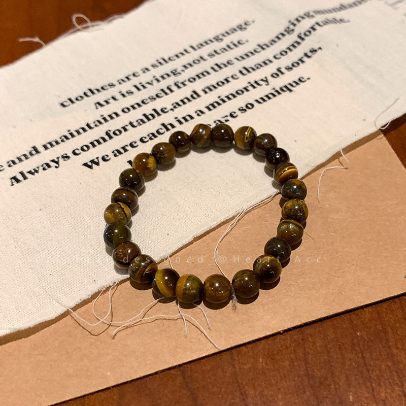 Women's Chinese Style Tigereye Beaded Light Luxury Premium Design Bracelets