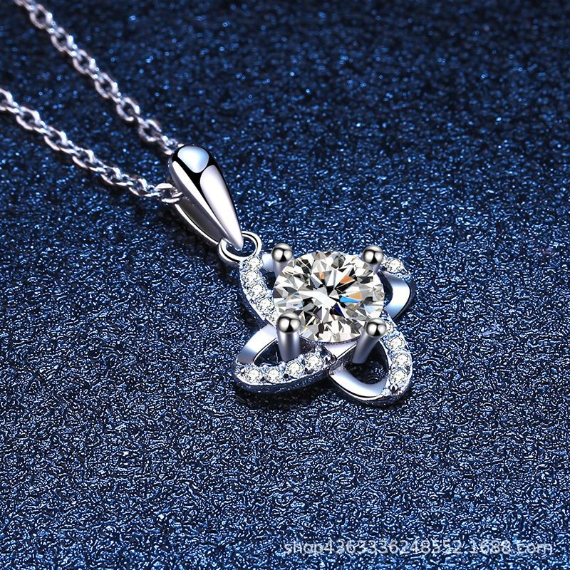 Women's Sterling Sier Karat Color Moissanite Classic Necklaces