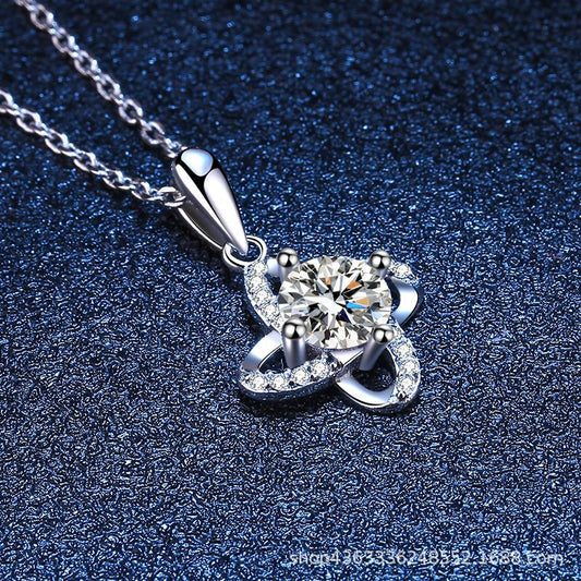 Women's Sterling Sier Karat Color Moissanite Classic Necklaces