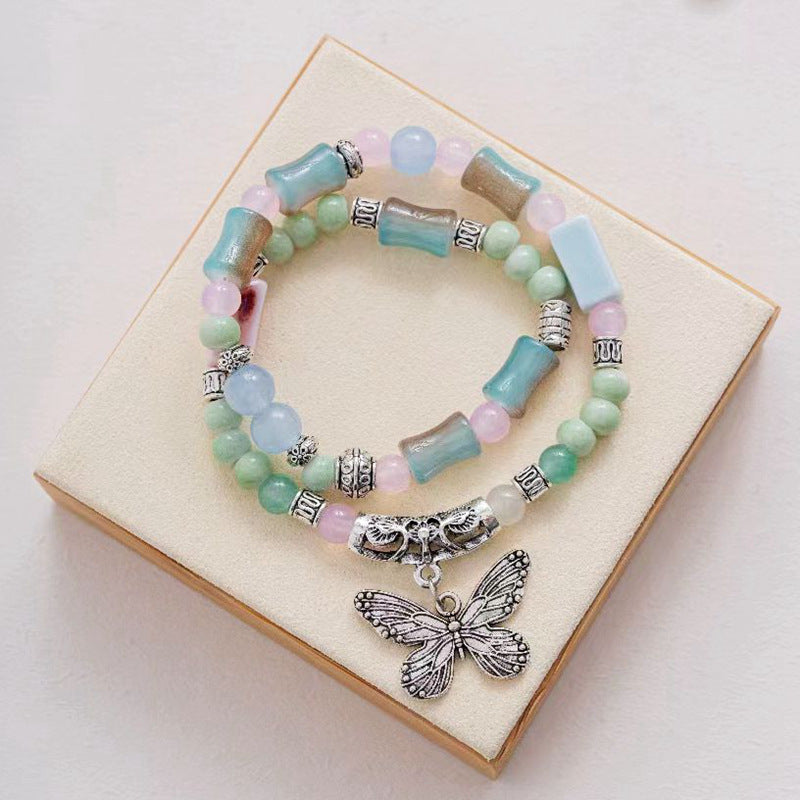 Ornament Woven Female Antique Ethnic Style Bracelets