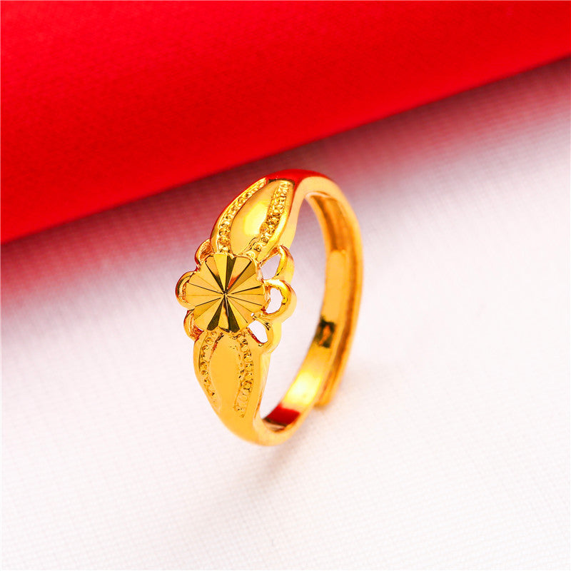 Women's Plated Simulation Gold Jewelry Rose Vietnam Rings