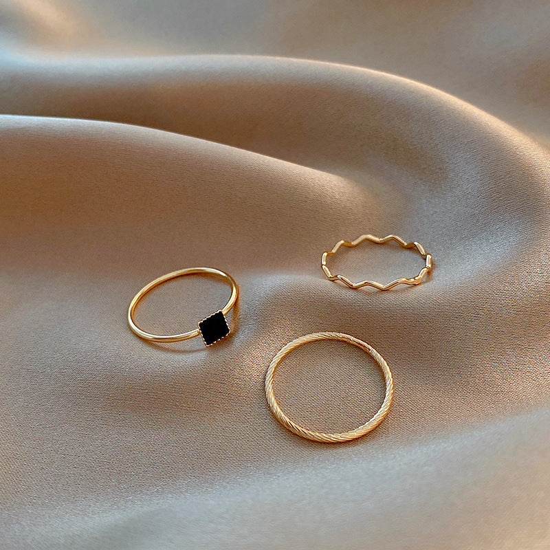 Simple Set Female Personalized Index Finger Adjustable Rings