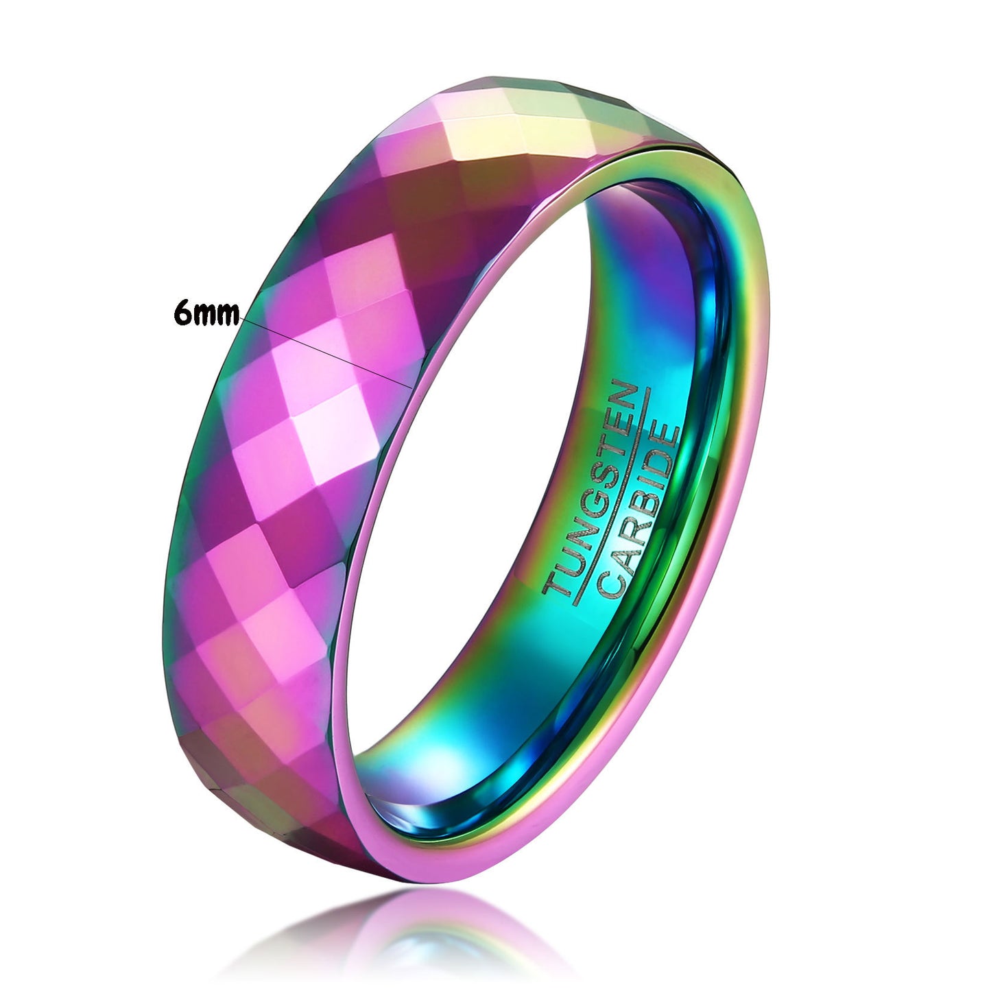Innovative Tungsten Color Gradient Stainless Steel Rings