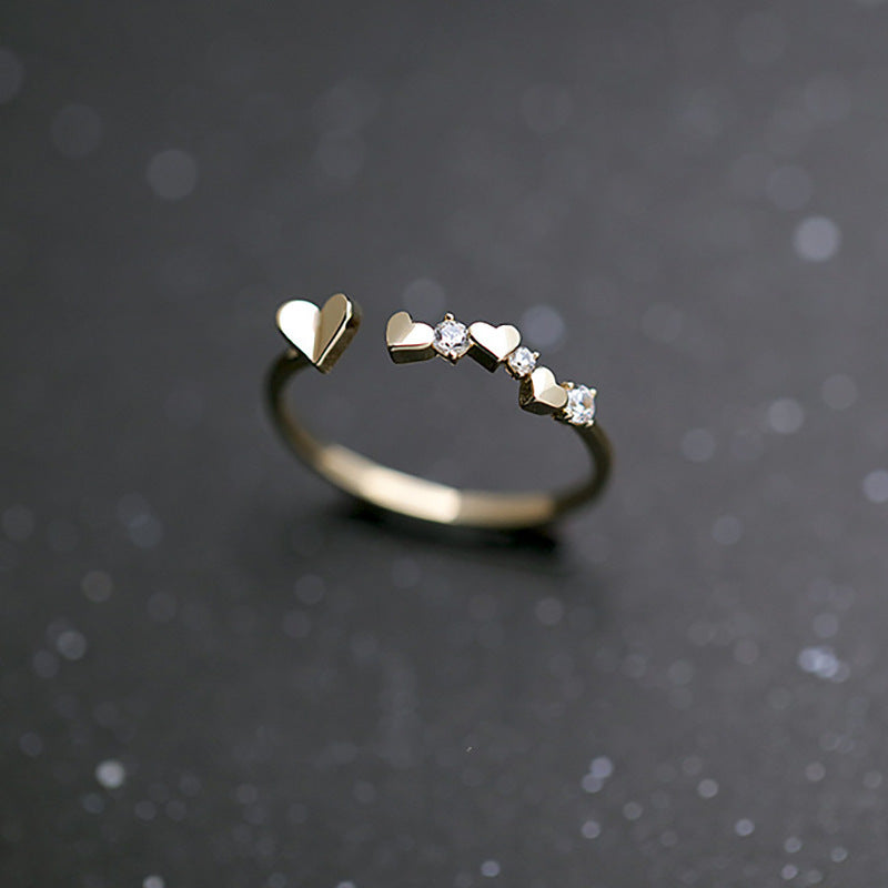 Women's Sier Korean Simple Opening Affordable Luxury Rings