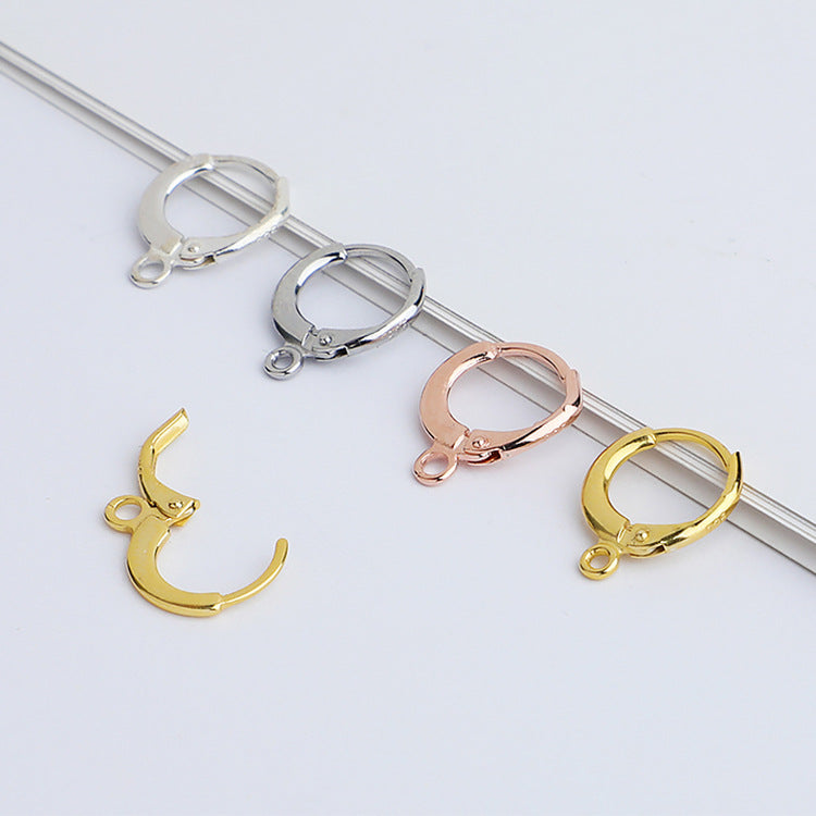 Material Clip Open End Circle Can Earrings