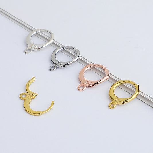 Material Clip Open End Circle Can Earrings