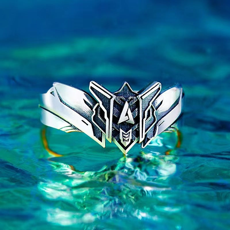 Anime Death Note Letters Red Crystal Rings