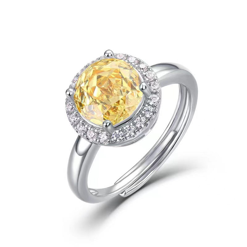Ornament Karat Fashion Princess Round Bag Rings