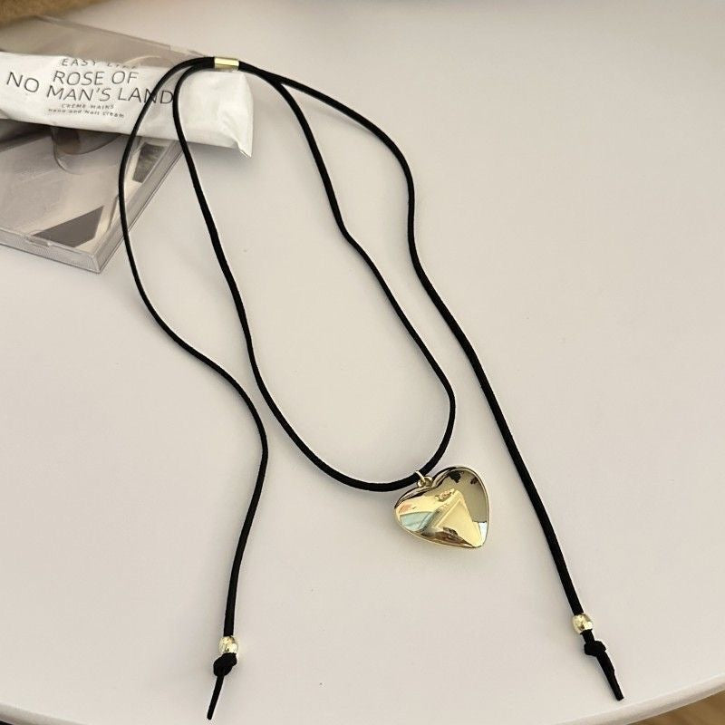 Women's Fashion Pull Adjustable Heart-shaped Simple Personality Necklaces