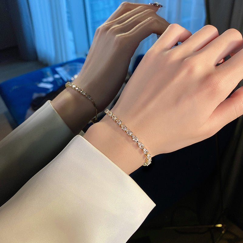 Women's Shining Full Diamond For Adjustable Light Bracelets
