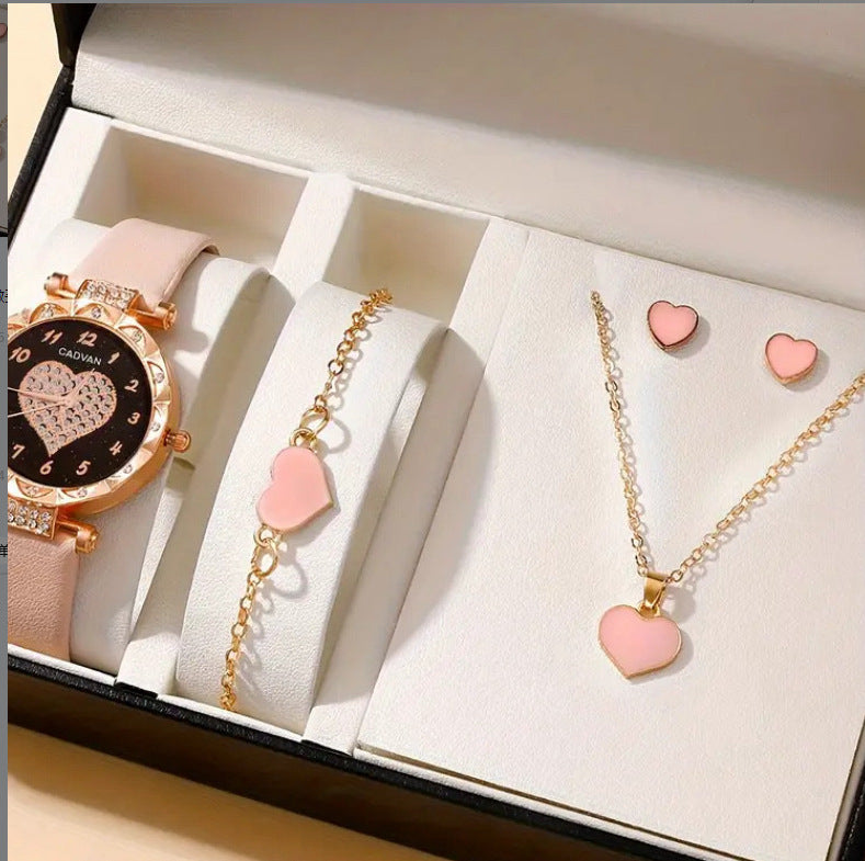 Simple Sweet Loving Heart Ear Three-piece Bracelets