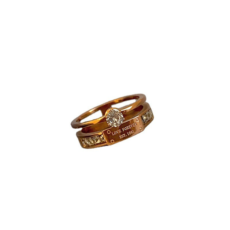 Large Zircon Affordable Luxury Fashion Niche Rings