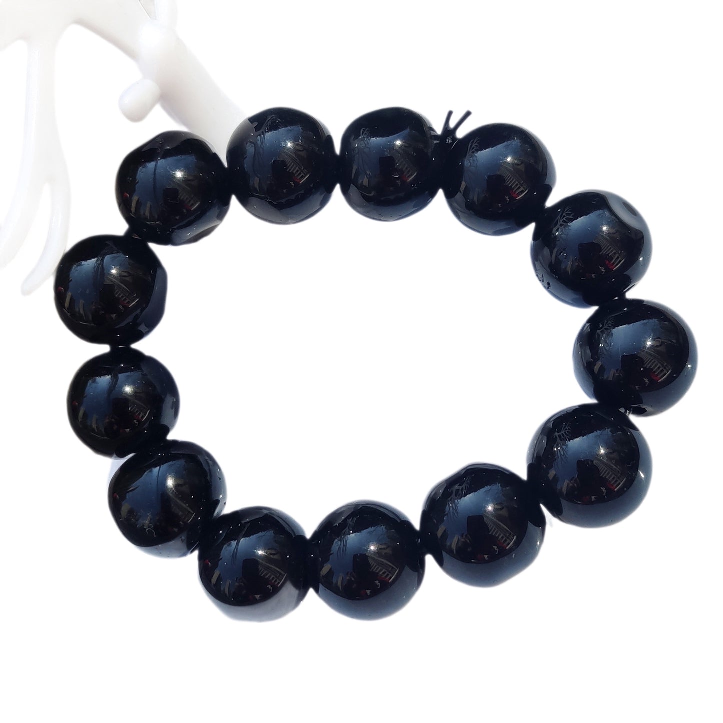 Women's & Men's Natural Obsidian For Round Beads Fashion Bracelet