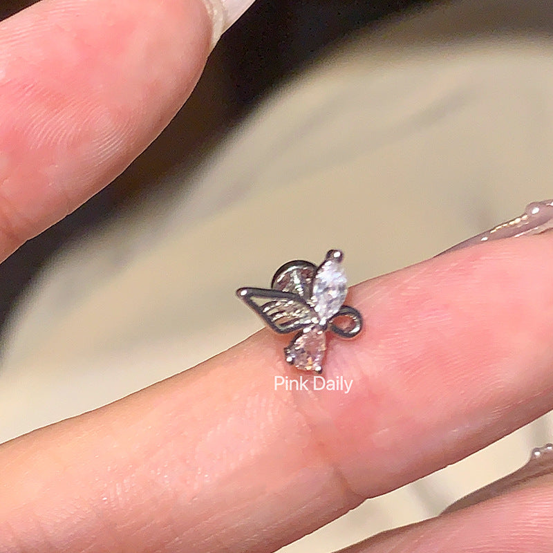 Twist Screw Fireworks Cutting Pin Niche Earrings