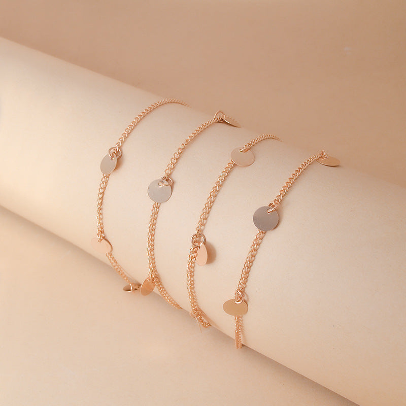 Unique Geometric Sequin Simple Long Sweater Necklaces