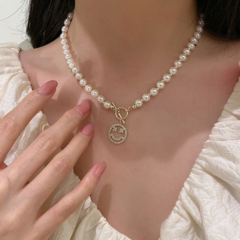 Pearl Love Cold Wind Sweet Simple Necklaces