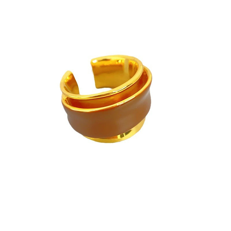 Glaze Open Real Gold Vacuum Plating Light Rings