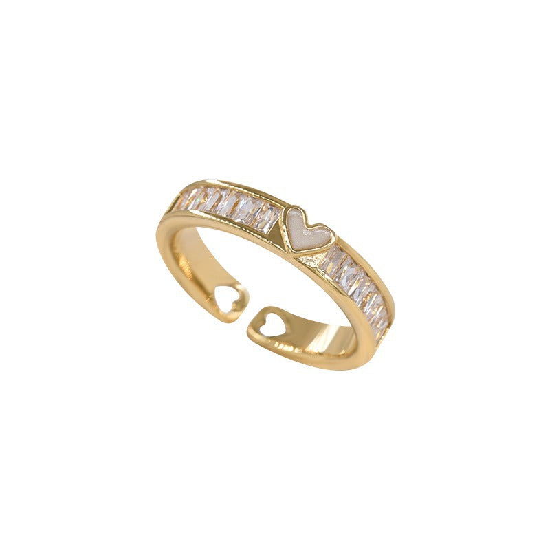 Loving Heart Zircon Trendy Temperament Index Finger Style Ring