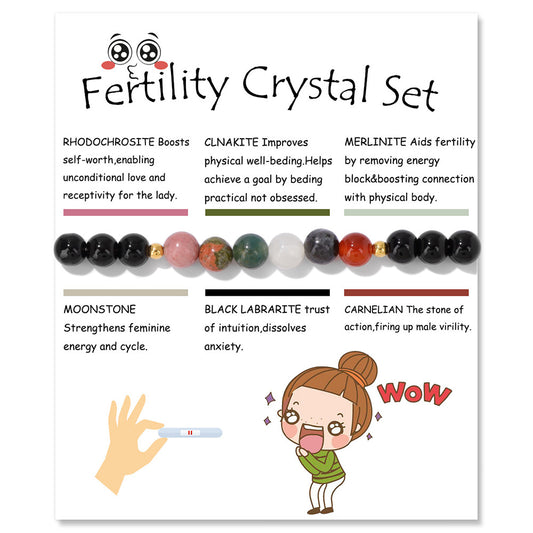 Natural Stone Colorful Beads Elastic String Bracelets