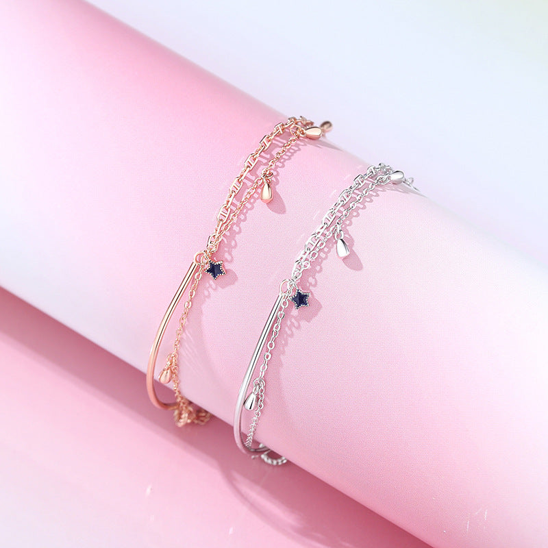 Sterling Sier Female Design Half Hand Bracelets