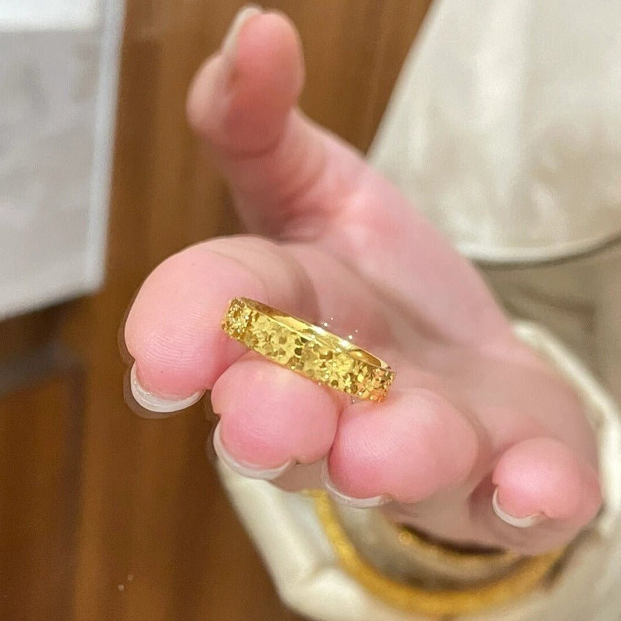 Crushed Ice Couple Fashion Years Mush Rings