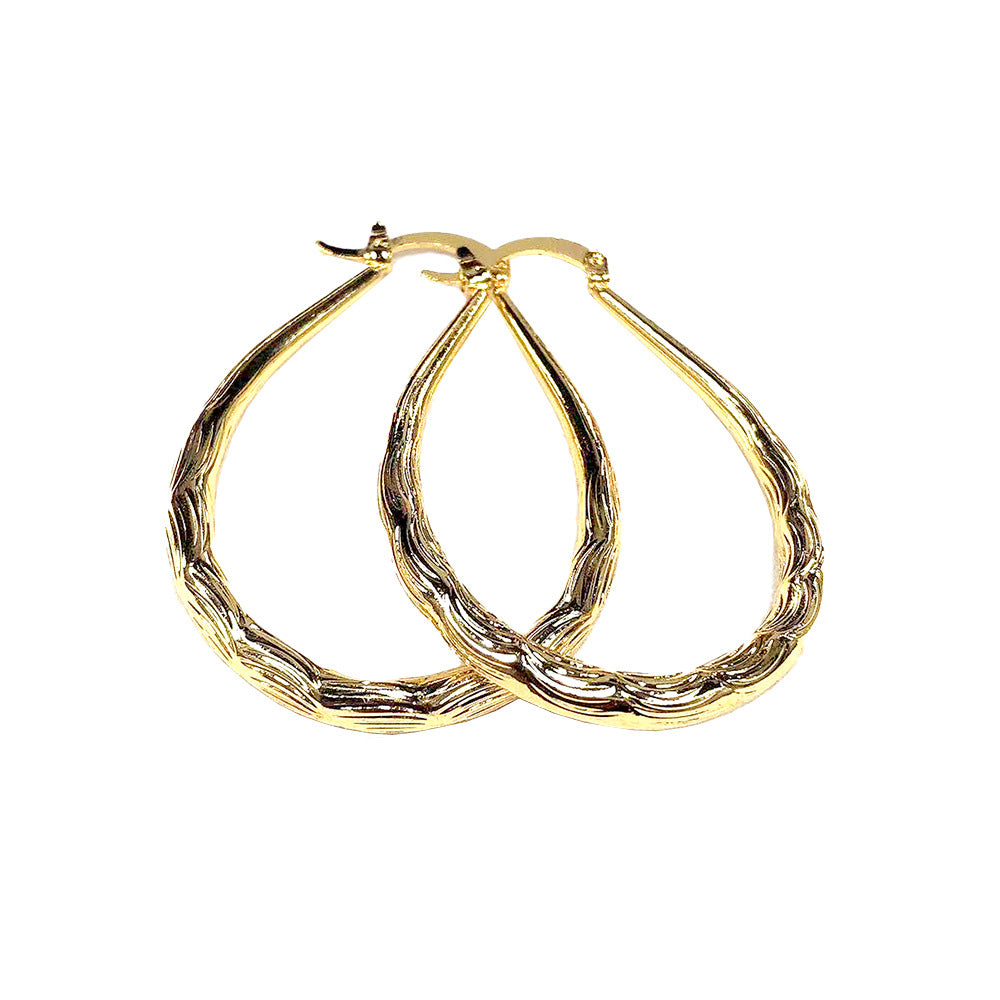 Sier Plated Big Hoop Fashion Personality Female Earrings