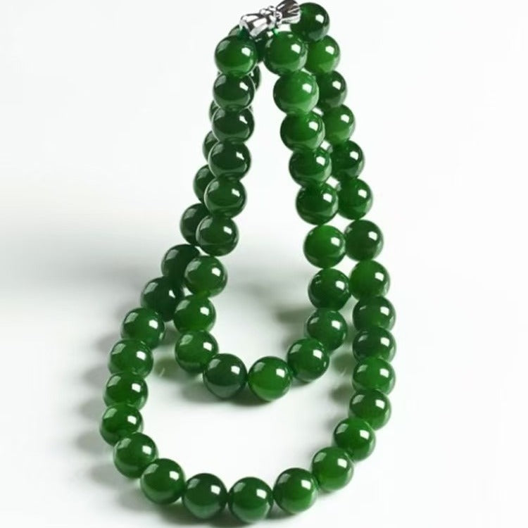 Spinach Beryl Ball Type Taiwan Gray Necklaces