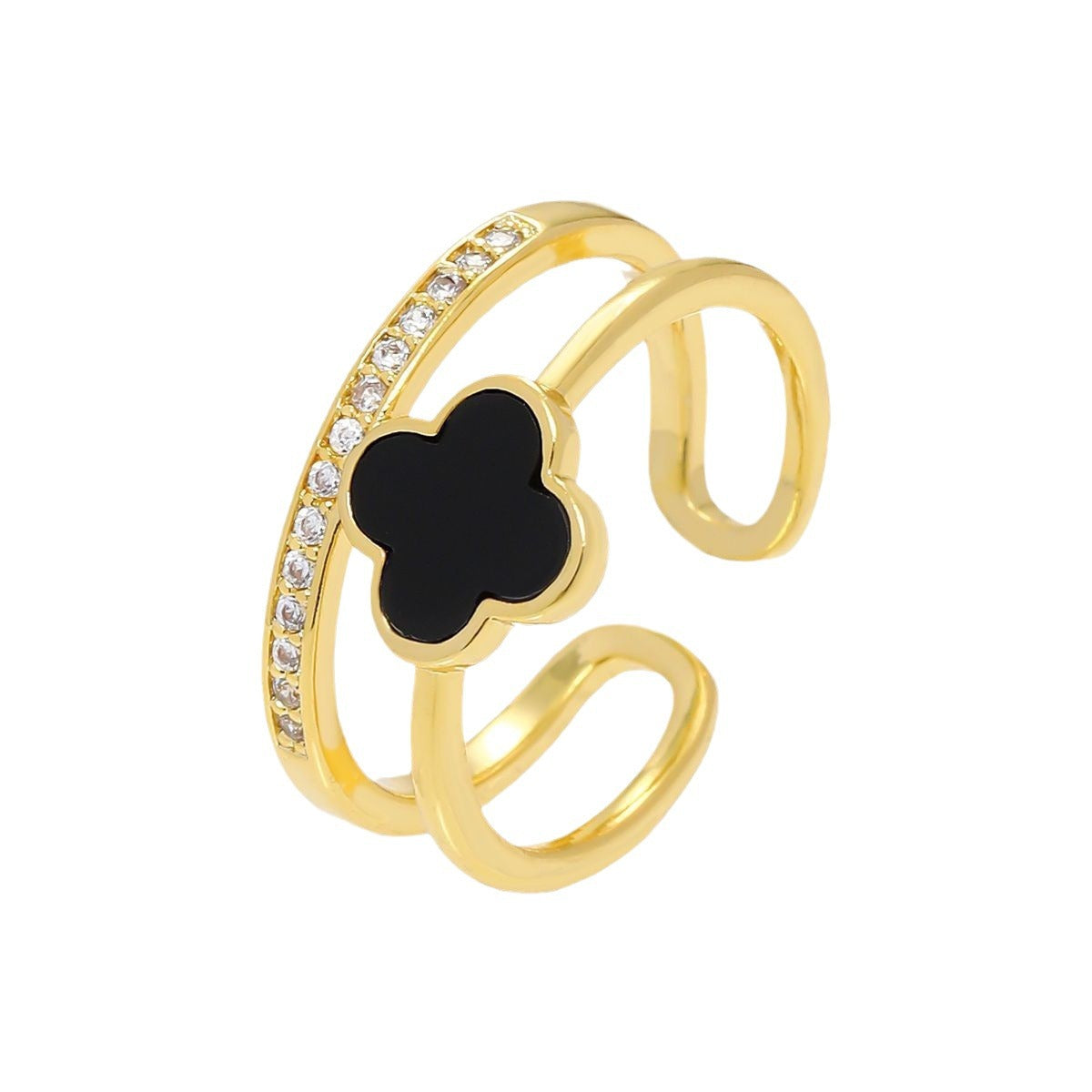 Adjustable Simple Real Gold Electroplated Delicate Super Rings