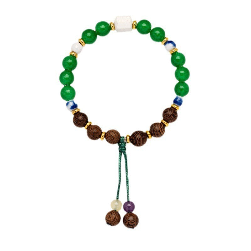 Women's & Men's Ornament Ice Crack Mori Style Single Circle Couple Bracelets